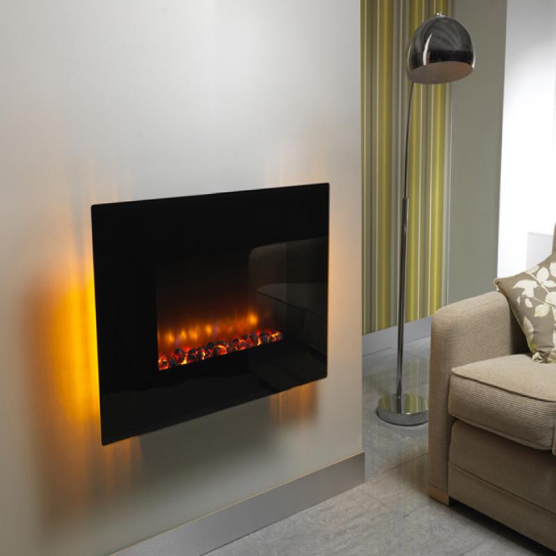 Be Modern Orlando Flat Glass Fascia Wall Mounted Electric Fire